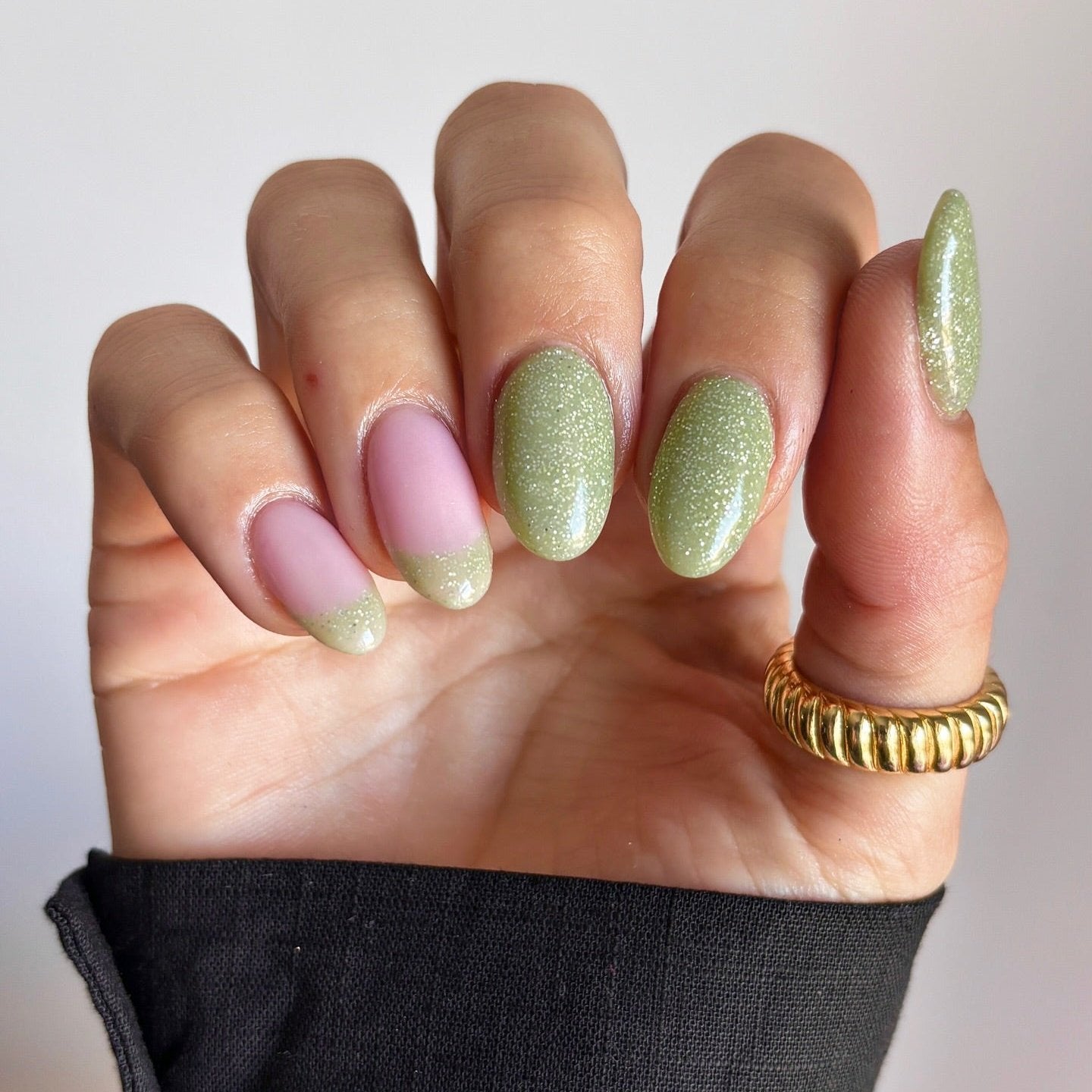Olive Sparkle Dip Powder