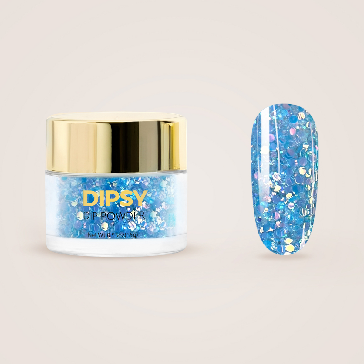 Crystal Blue Dip Powder